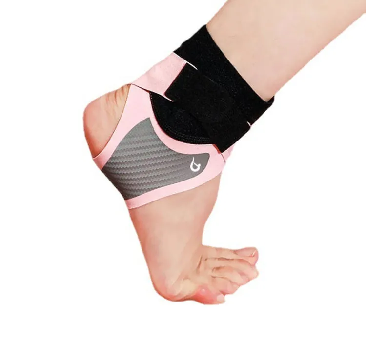 1 Pair Carbon Soft Armor Sports Ankle Protectors For Men and Women, Specification: M (Pink)