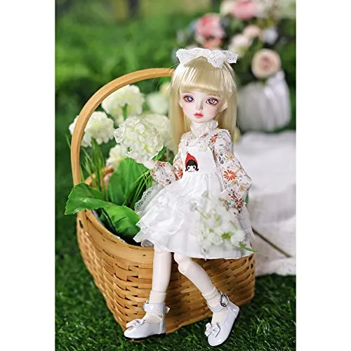 11.4in Mini 1/6 BJD Dolls Cute Girl SD Doll Full Set Ball Jointed Doll with Clothes   Shoes   Wig   3D Eyes   Makeup, Box Packaging