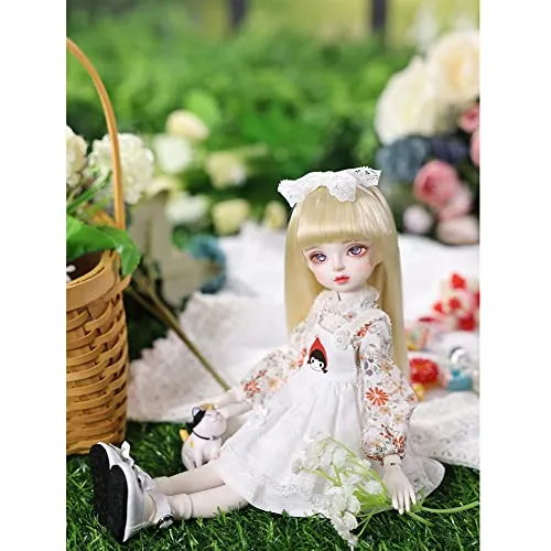 11.4in Mini 1/6 BJD Dolls Cute Girl SD Doll Full Set Ball Jointed Doll with Clothes   Shoes   Wig   3D Eyes   Makeup, Box Packaging