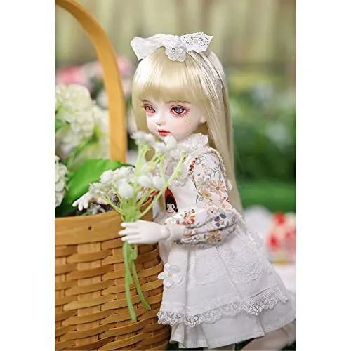 11.4in Mini 1/6 BJD Dolls Cute Girl SD Doll Full Set Ball Jointed Doll with Clothes   Shoes   Wig   3D Eyes   Makeup, Box Packaging