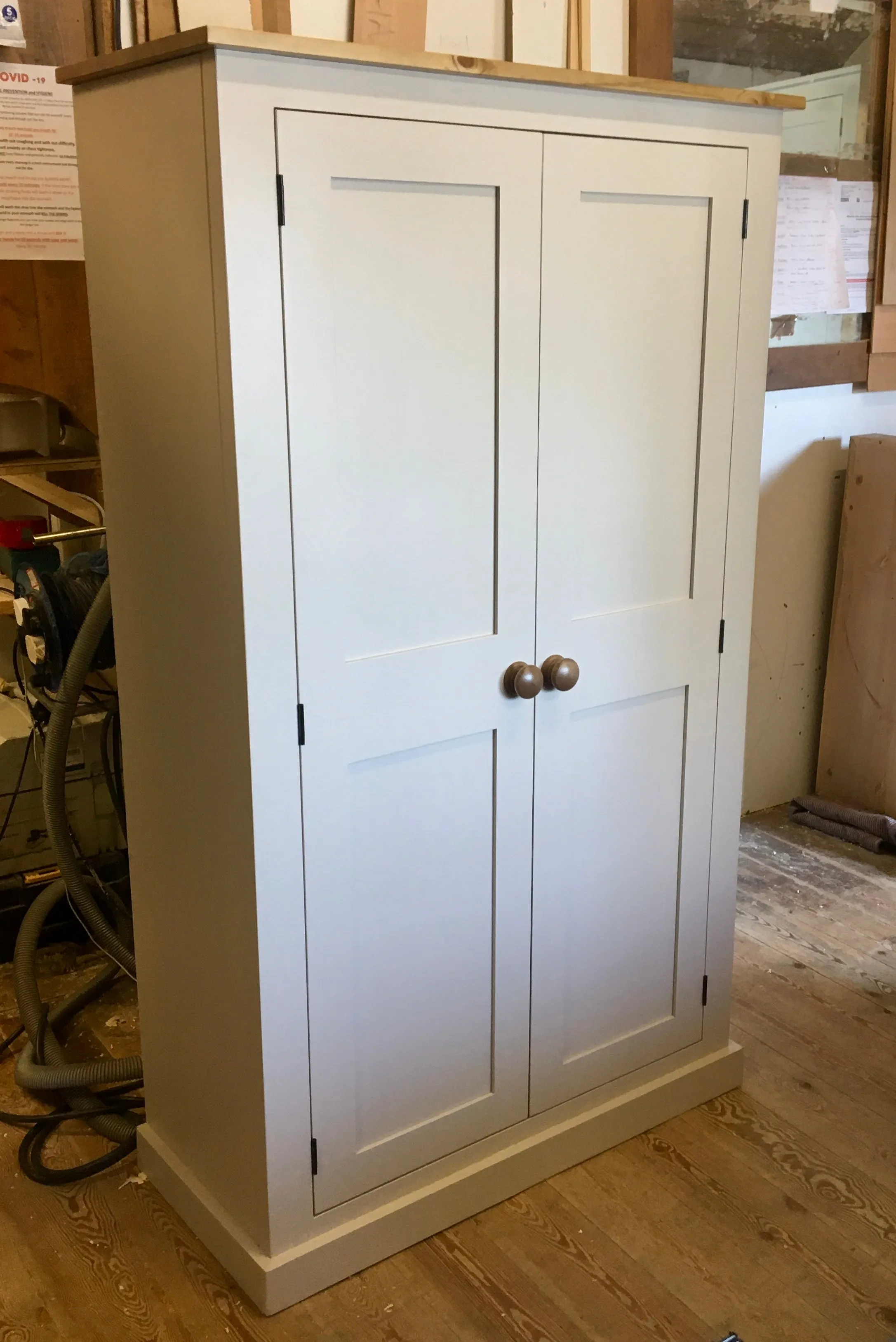 **150 cm Medium Height Storage Cupboard for Hallway/Kitchen - Optional Spice Rack for Larder, Utility Room (40 cm deep)