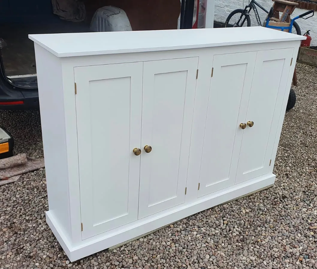 **150 cm Medium Height Storage Cupboard for Hallway/Kitchen - Optional Spice Rack for Larder, Utility Room (40 cm deep)