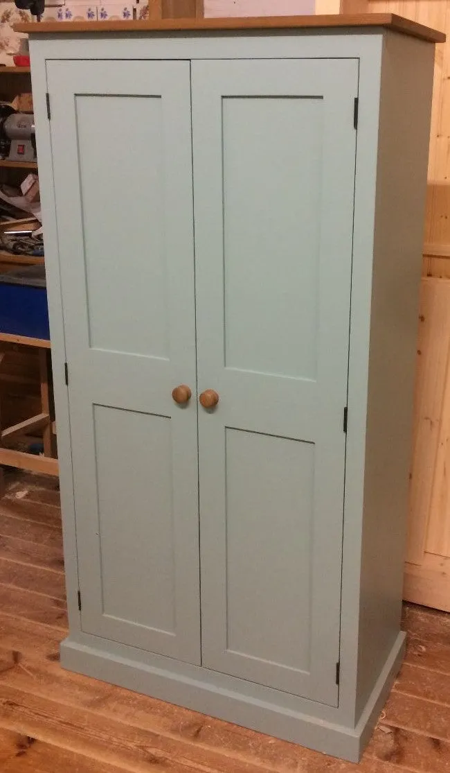 **150 cm Medium Height Storage Cupboard for Hallway/Kitchen - Optional Spice Rack for Larder, Utility Room (40 cm deep)