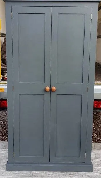 **150 cm Medium Height Storage Cupboard for Hallway/Kitchen - Optional Spice Rack for Larder, Utility Room (40 cm deep)