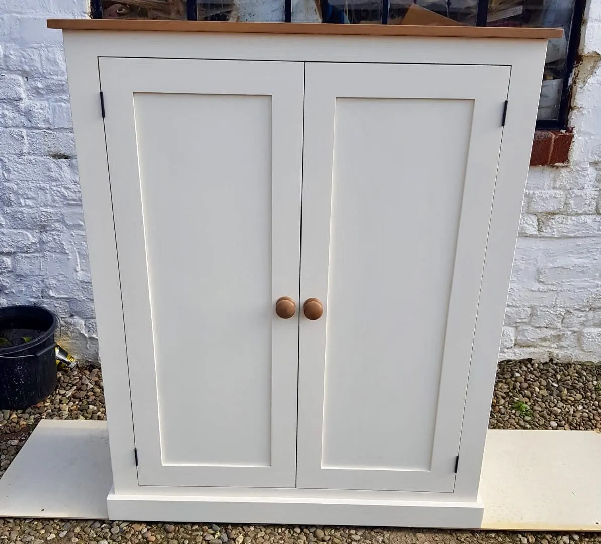 **150 cm Medium Height Storage Cupboard for Hallway/Kitchen - Optional Spice Rack for Larder, Utility Room (40 cm deep)