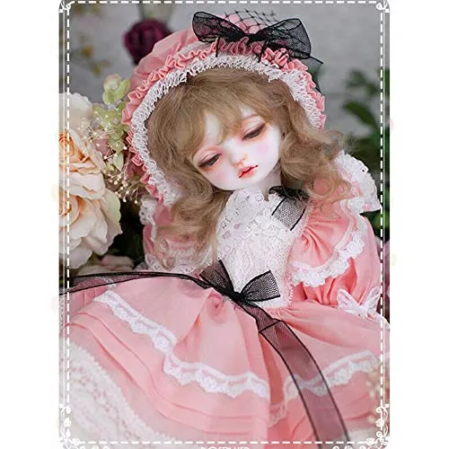 16" 1/4 BJD Doll Girl Ball Jointed Body Full Set Outfit Closed Eyes Wig Toy Gift