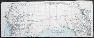 1876 Petermann Antique Map Expedition Ernest Giles Western & South Australia, 1875