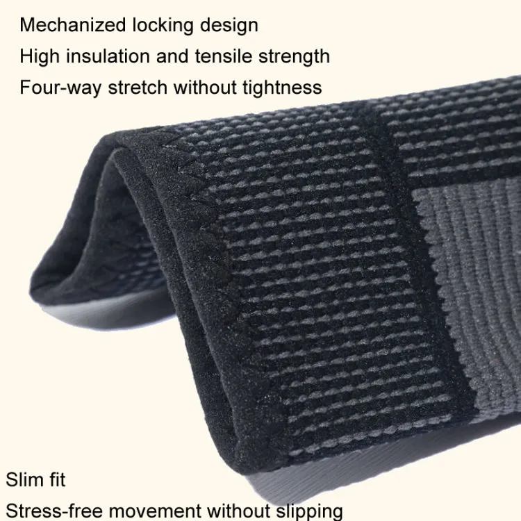 1pair Anti-Slip Compression Straps Keep Warm And Lengthen Knee Pads, Size: L(Warm Green)