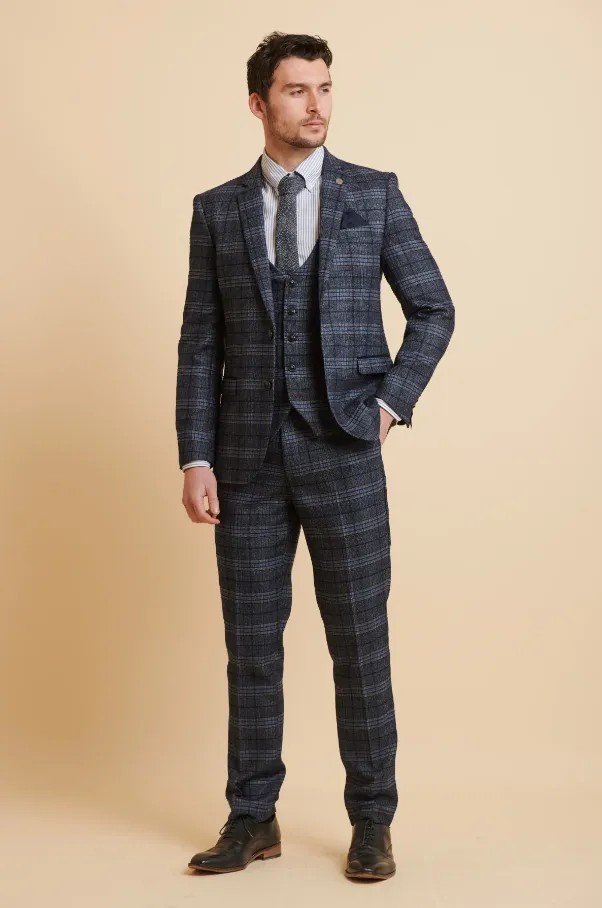 3-Piece Suit Check - Andy Blue