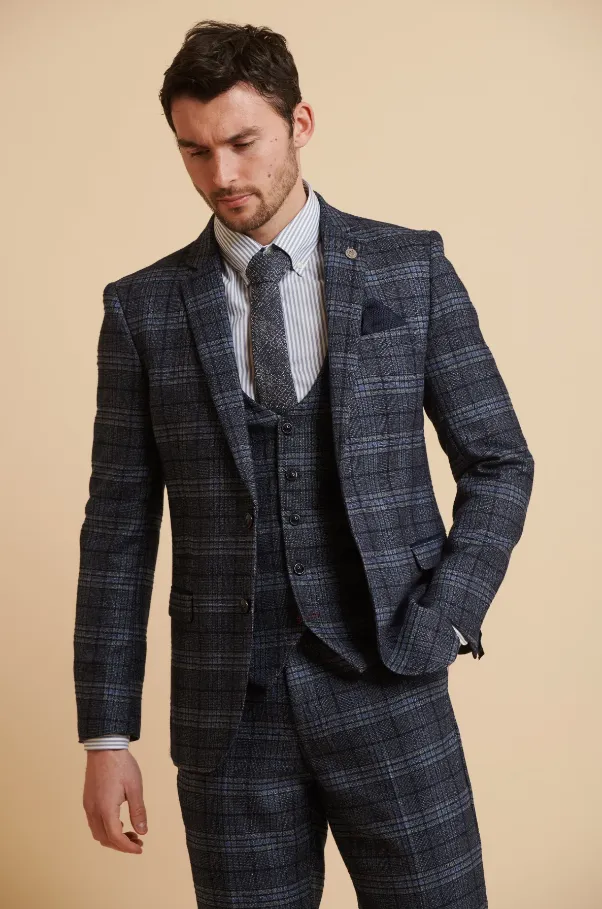 3-Piece Suit Check - Andy Blue