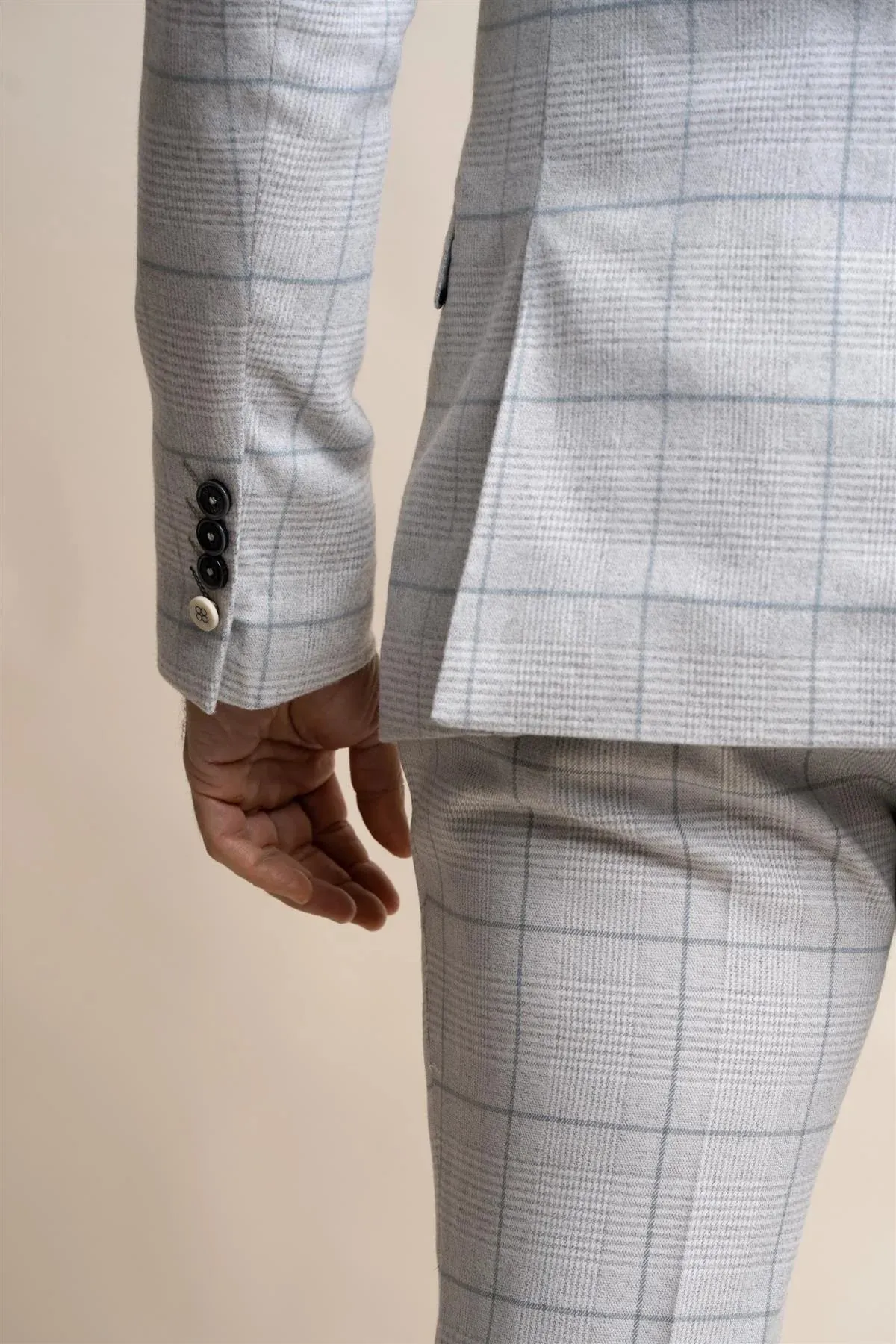 3-piece suit check -Cavani Radika Grey