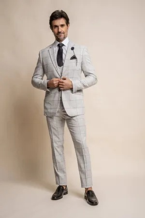 3-piece suit check -Cavani Radika Grey