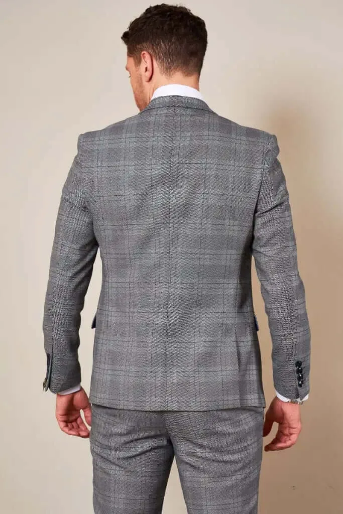 3-Piece Suit Check Jerry Grey