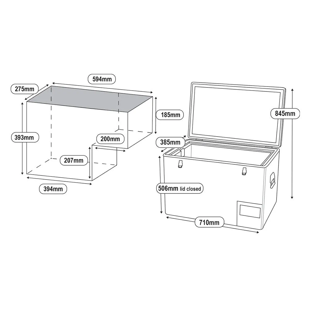 52L Legacy Smart QC Fridge/Freezer