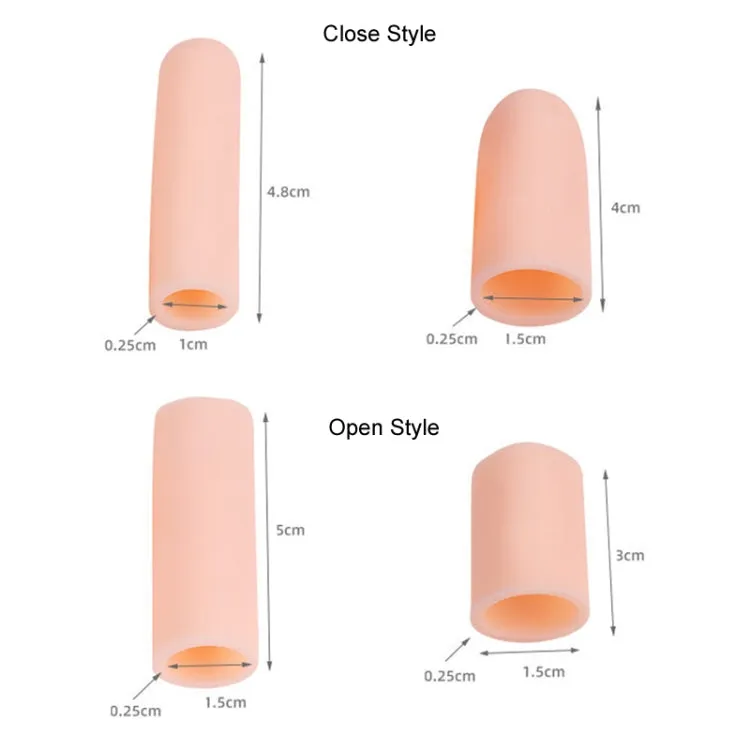 5pcs/Set Gel Finger Cots Hand Joint Crack Protector, Color: Close Style Skin Tone