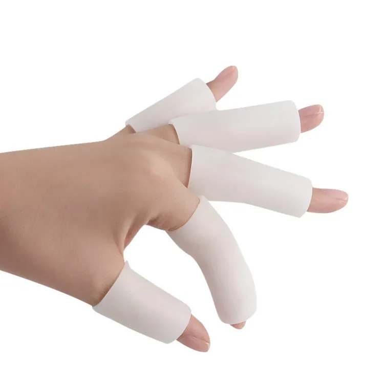 5pcs/Set Gel Finger Cots Hand Joint Crack Protector, Color: Close Style Skin Tone