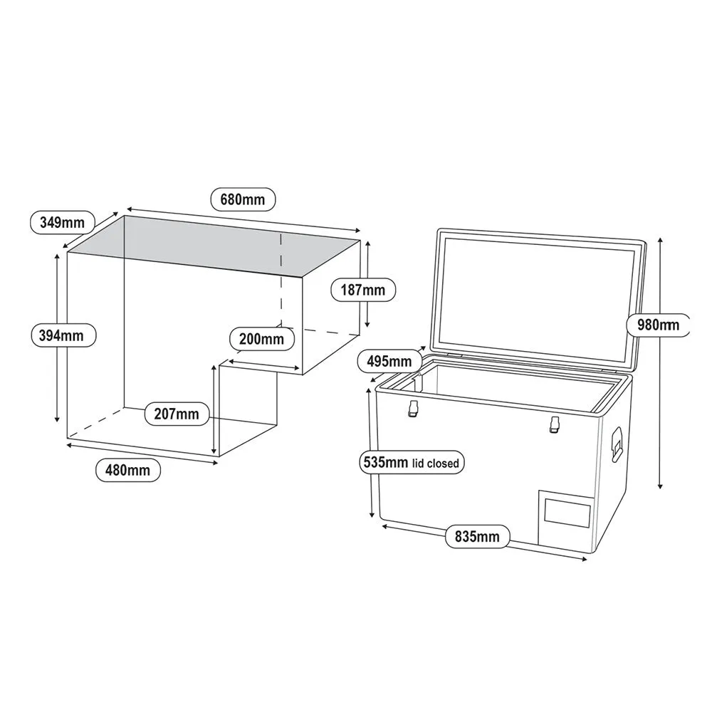 80L Legacy Smart QC Fridge/Freezer