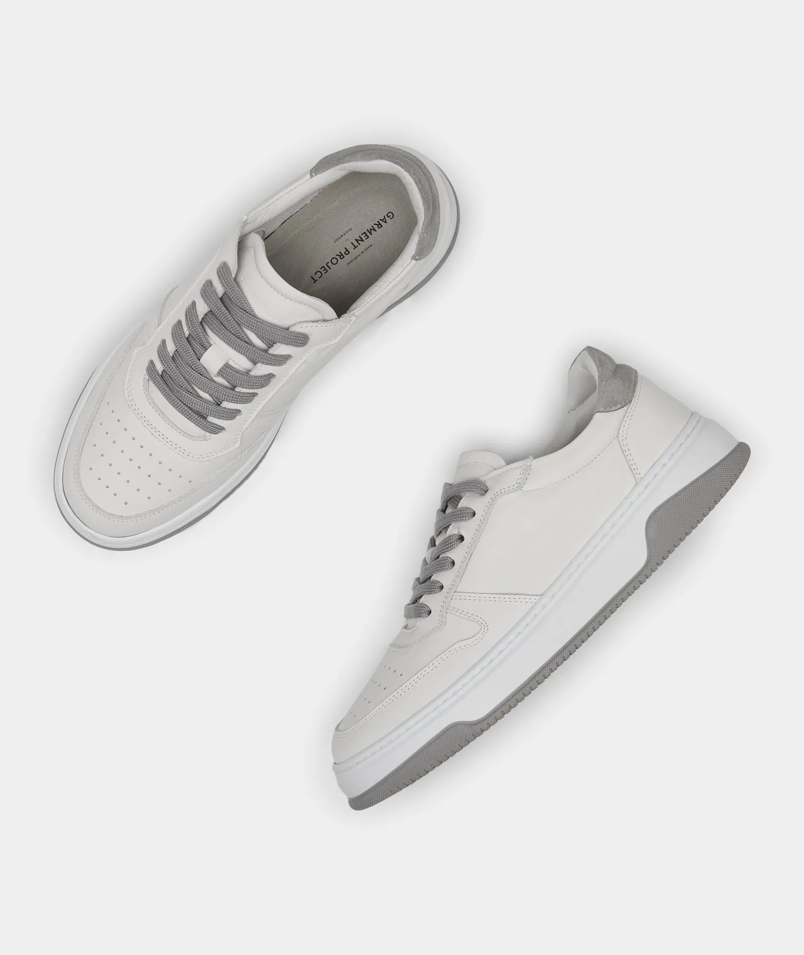 Ace - White / Light Grey Leather