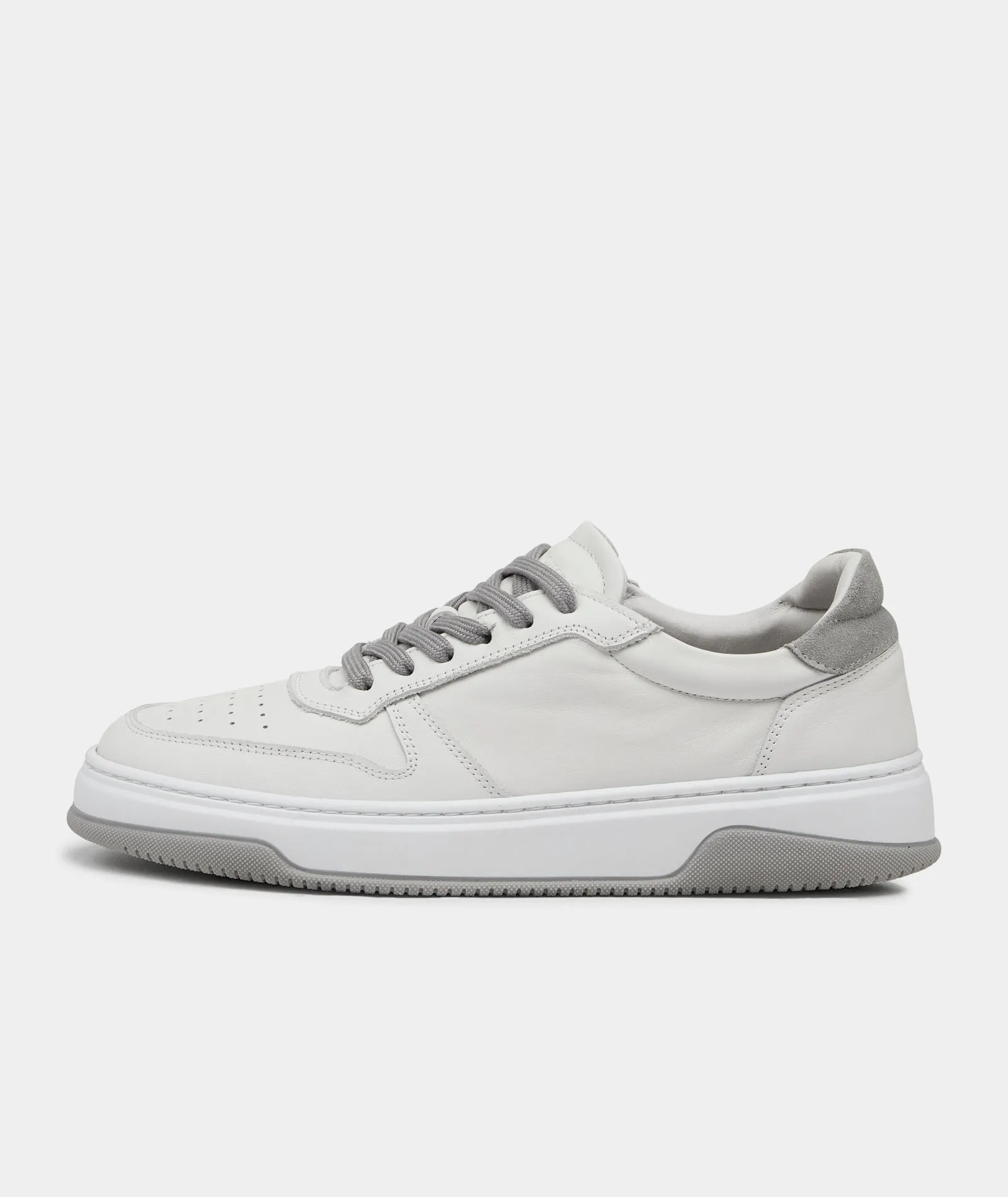 Ace - White / Light Grey Leather