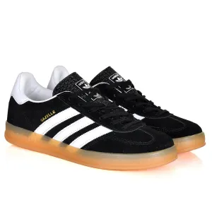 AD Gazelle 3 Stripes Side Designed Sneakers-Black