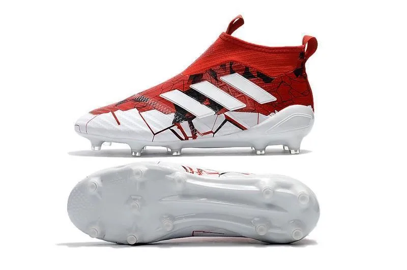 Adidas Ace 17  Purecontrol  FG Soccer Cleats White Solar Red