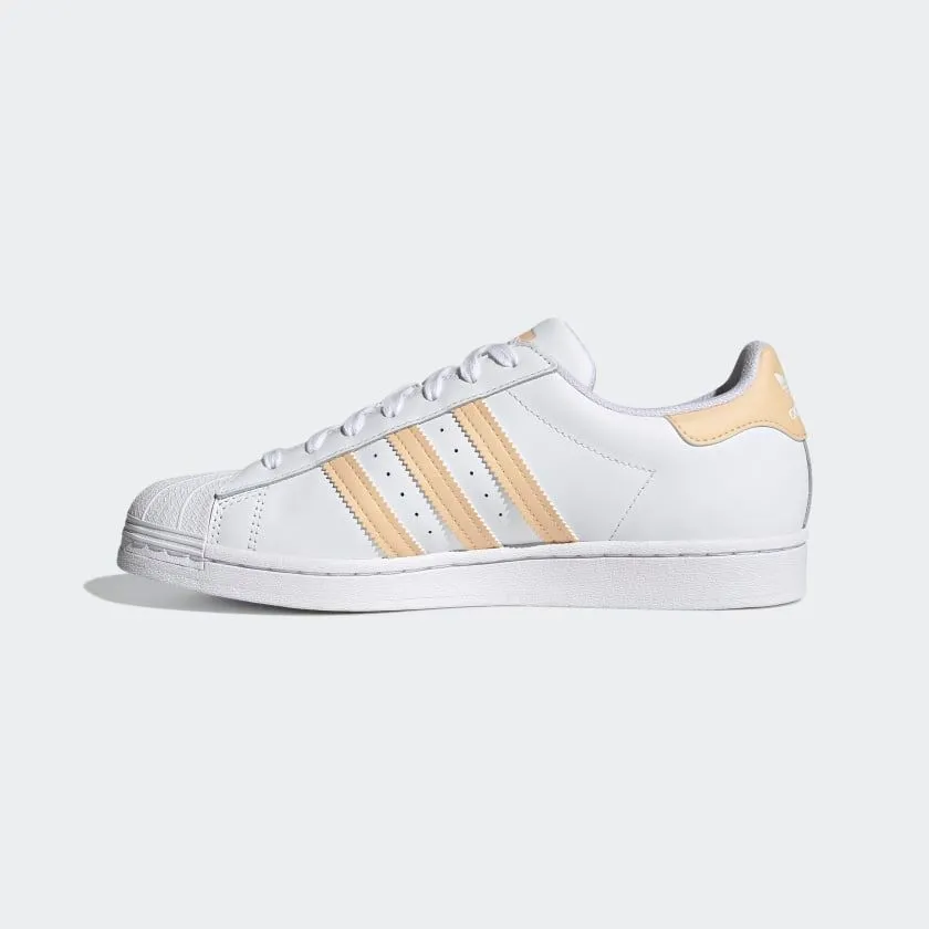 Adidas Men's Superstar Shoes - Cloud White / Glow Orange / Glow Pink