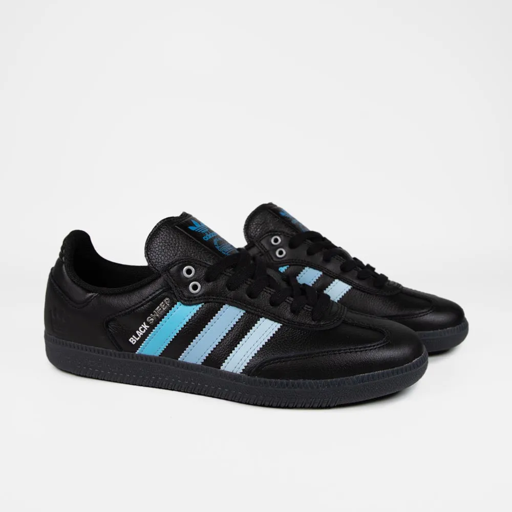 Adidas Skateboarding - Black Sheep Samba Shoes - Core Black / Footwear White / Ice Blue