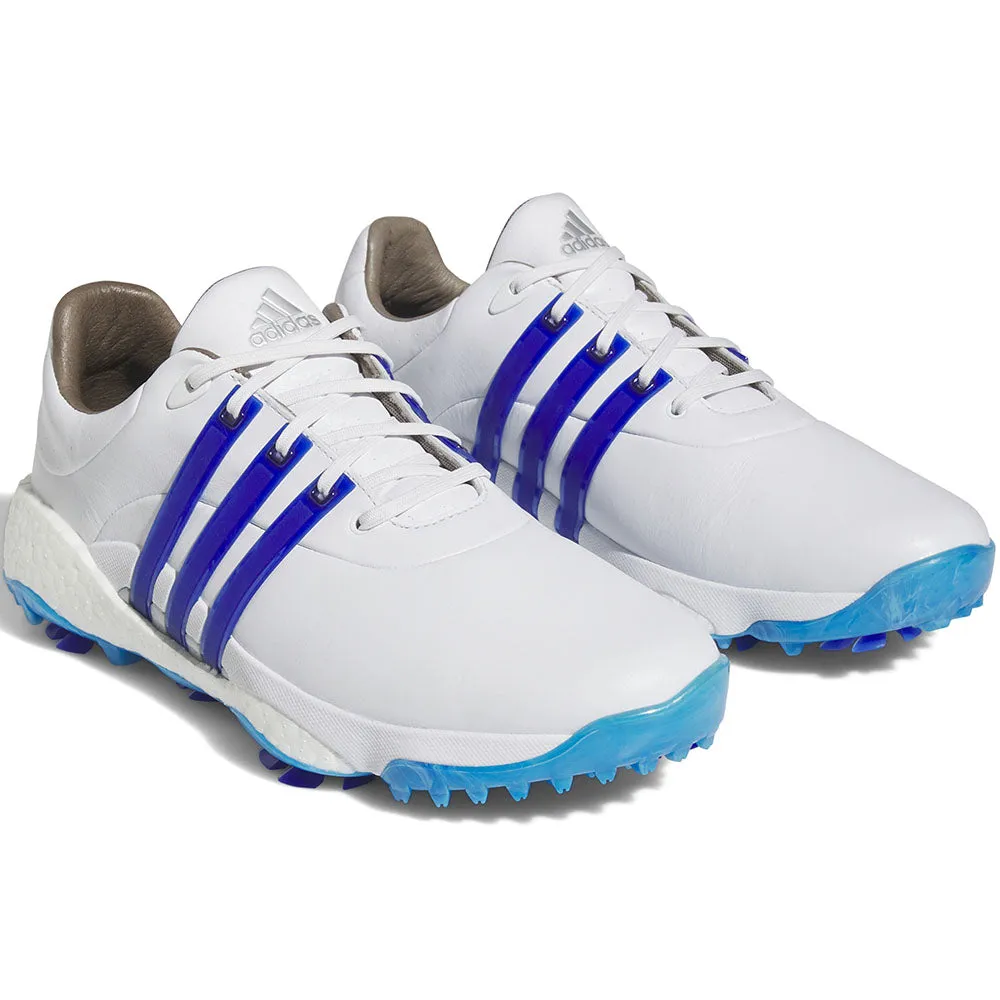 adidas Tour360 '22 Spiked Waterproof Shoes - FTWR White/Lucid Blue/Core Black