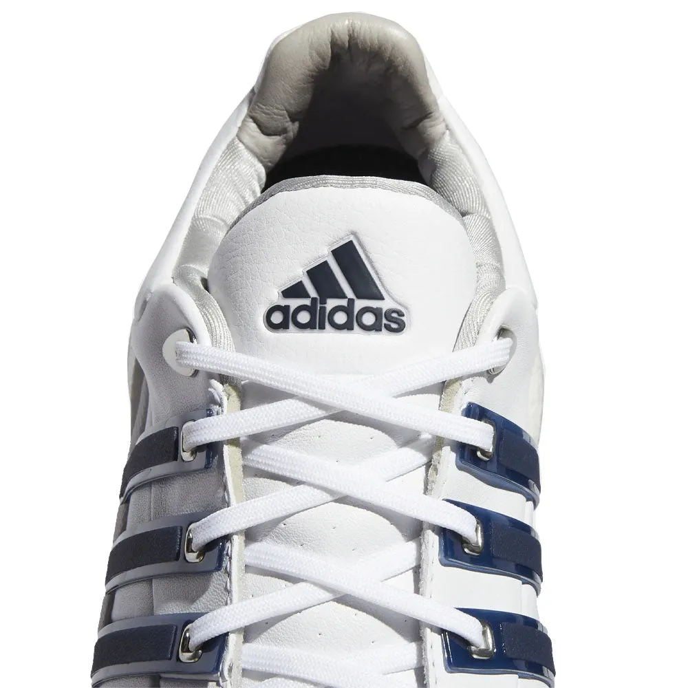 adidas Tour360 '22 Spiked Waterproof Shoes - White/Collegiate Navy/Silver Metallic