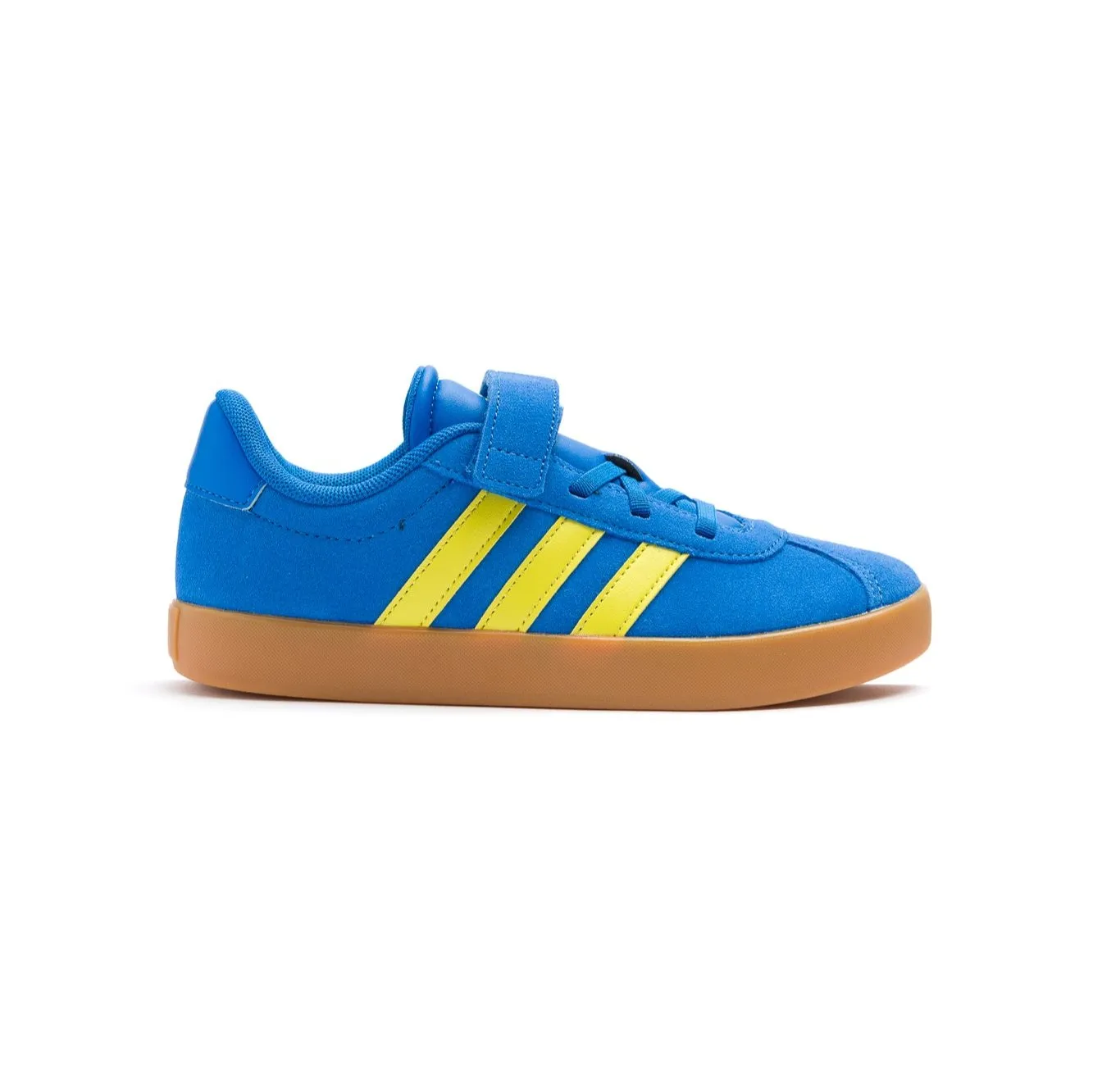 Adidas VL Court 3.0 Elastic Lace Kids Shoes - Royal/Yellow