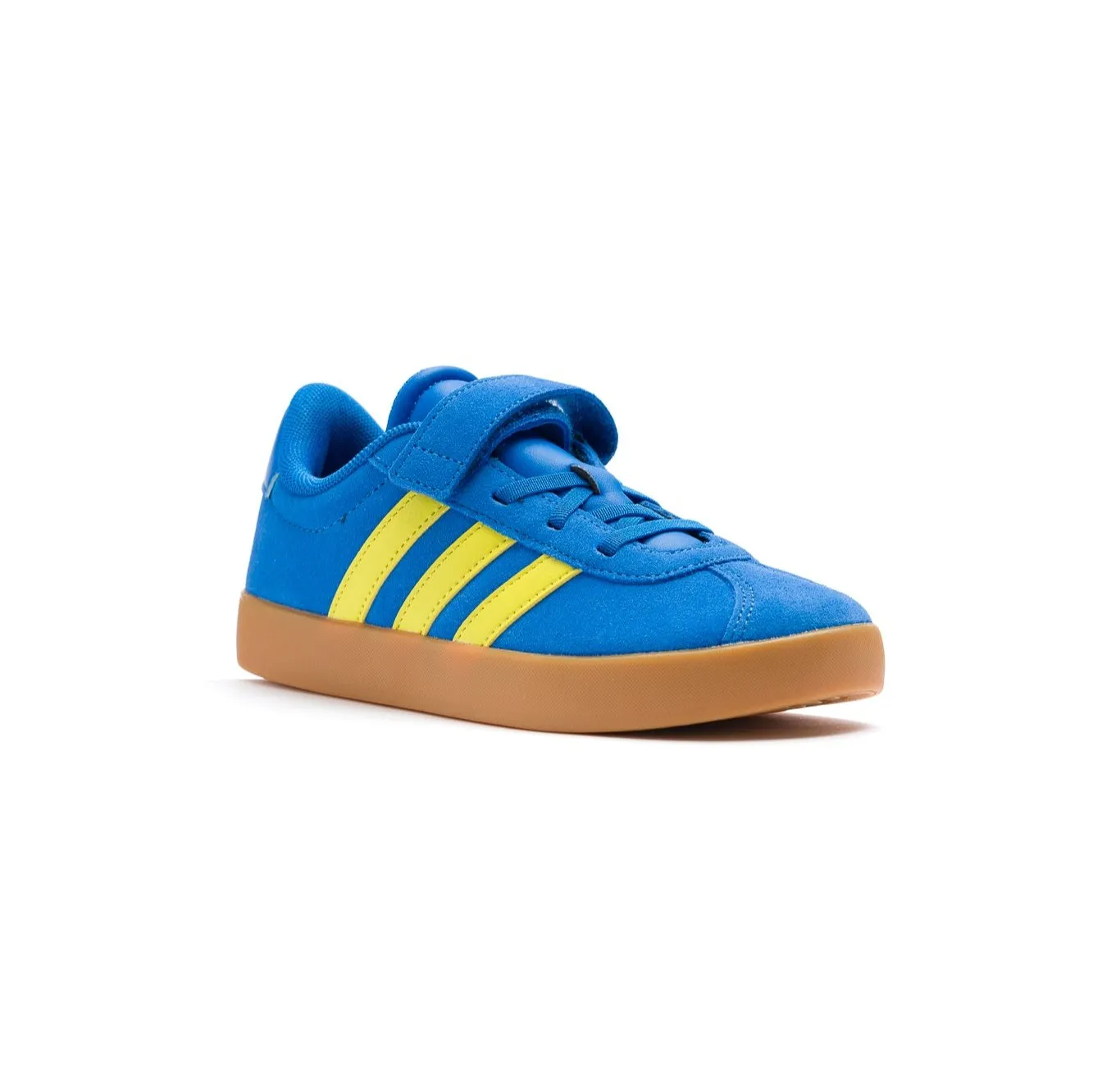 Adidas VL Court 3.0 Elastic Lace Kids Shoes - Royal/Yellow