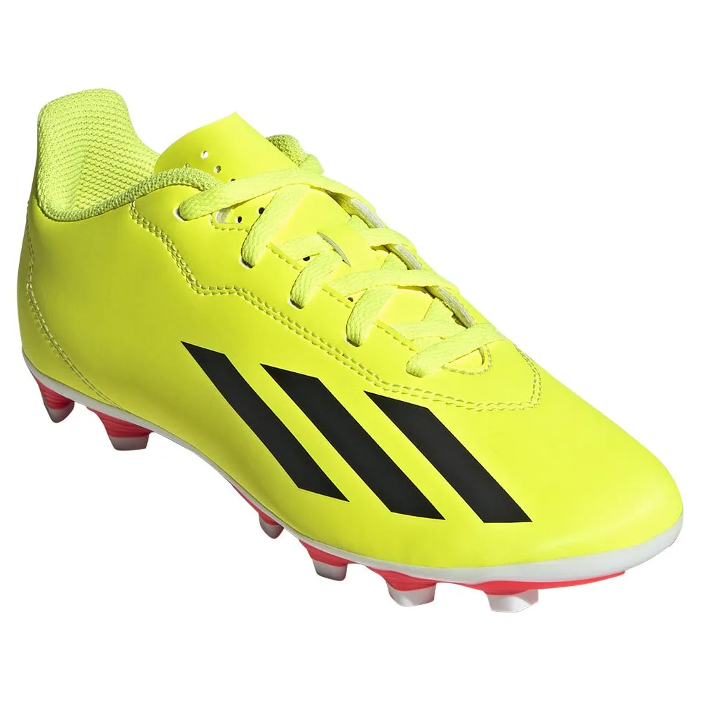 Adidas X Crazyfast Club Flexible Ground Junior Soccer Cleat IF0717 Solar Red/White/Neon Green