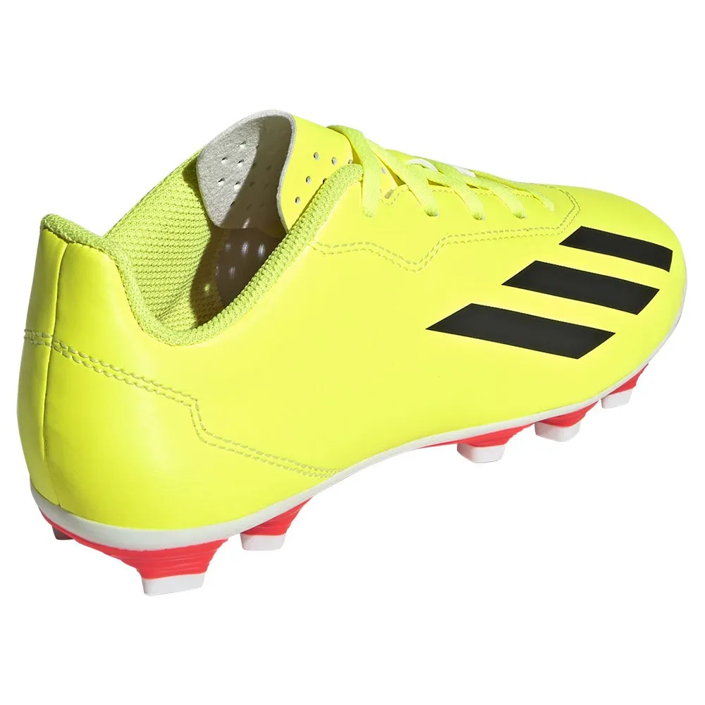 Adidas X Crazyfast Club Flexible Ground Junior Soccer Cleat IF0717 Solar Red/White/Neon Green