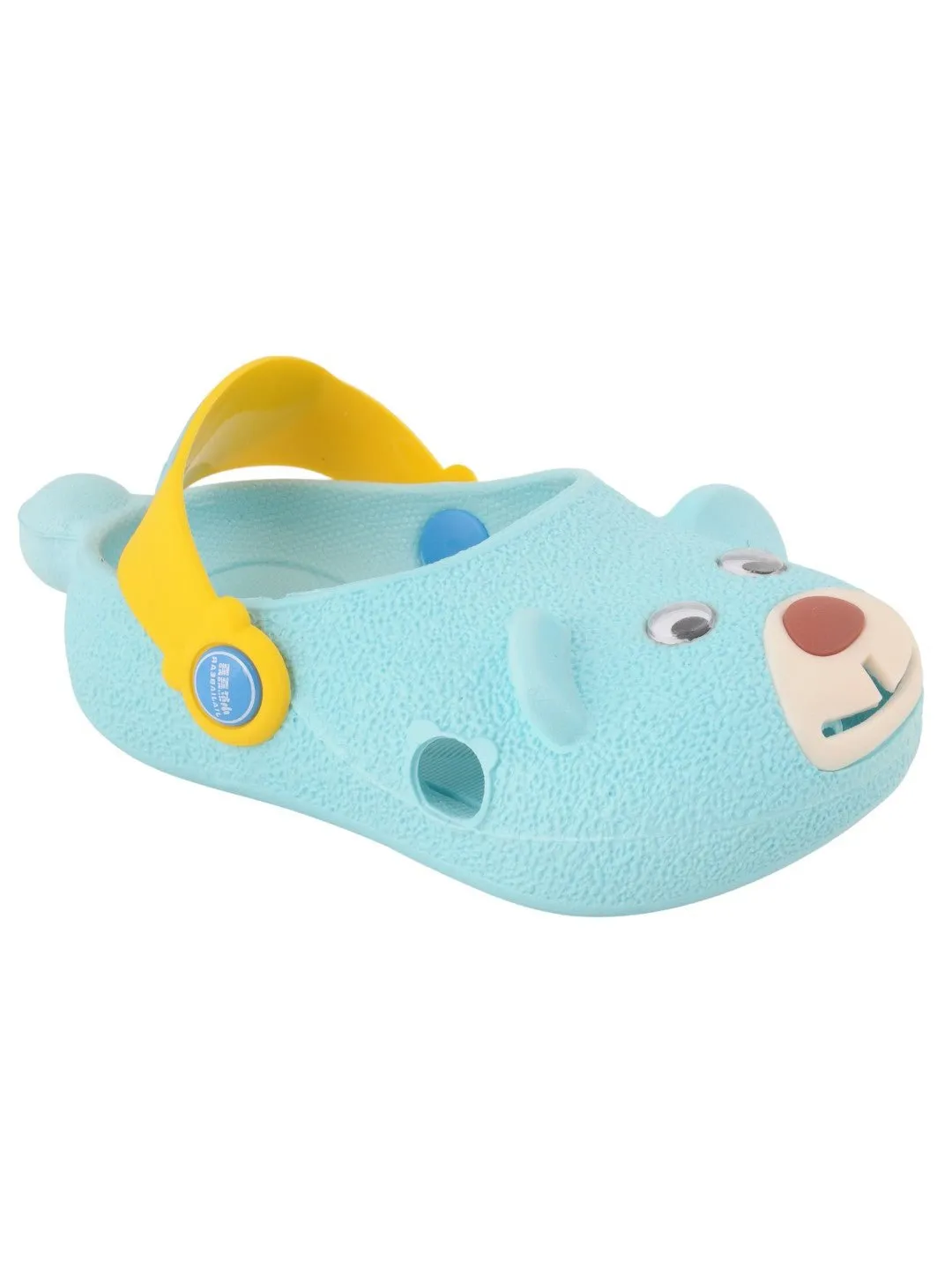 Adorable Bear Face Design Clogs for Boys- Blue