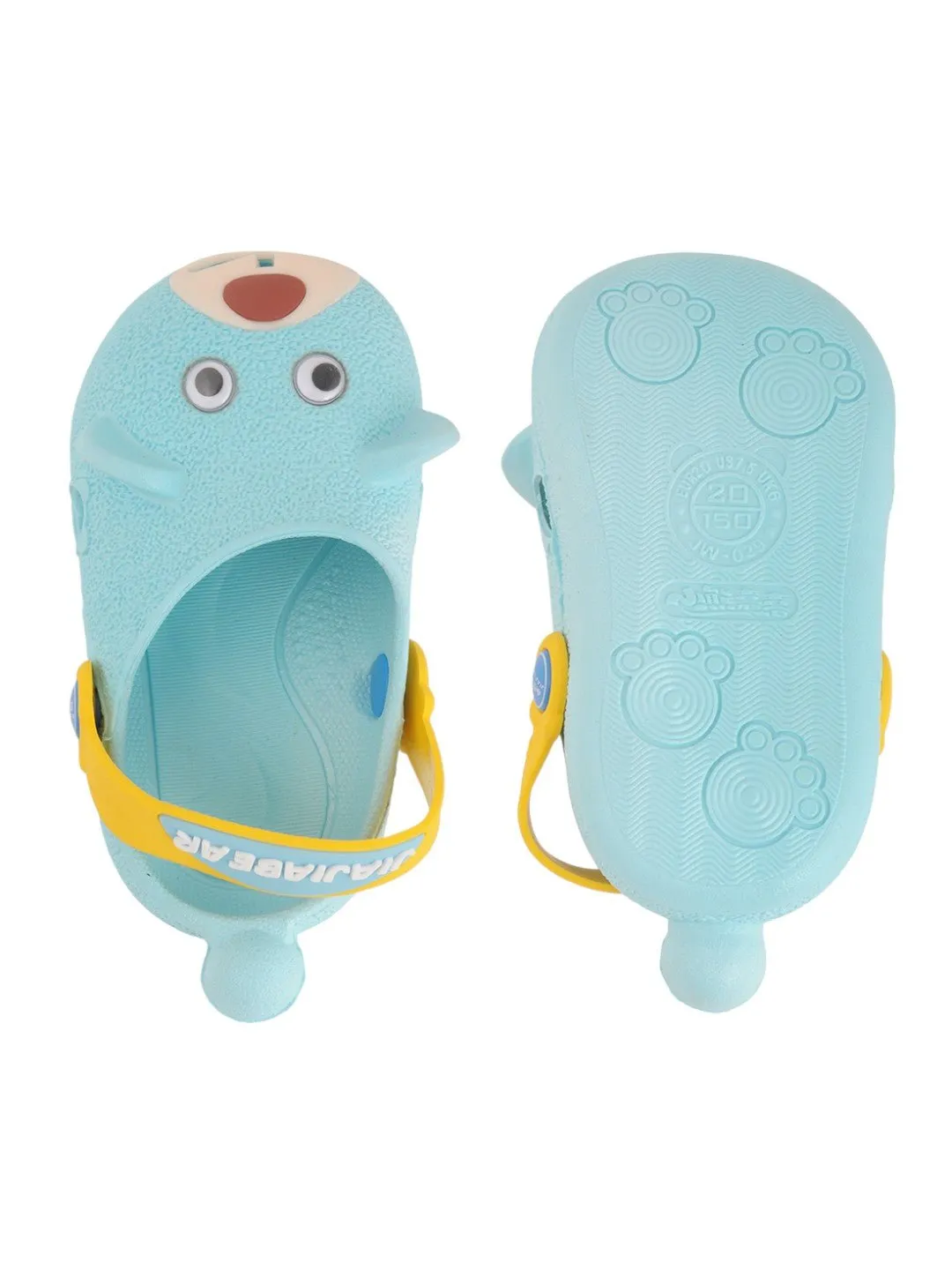 Adorable Bear Face Design Clogs for Boys- Blue