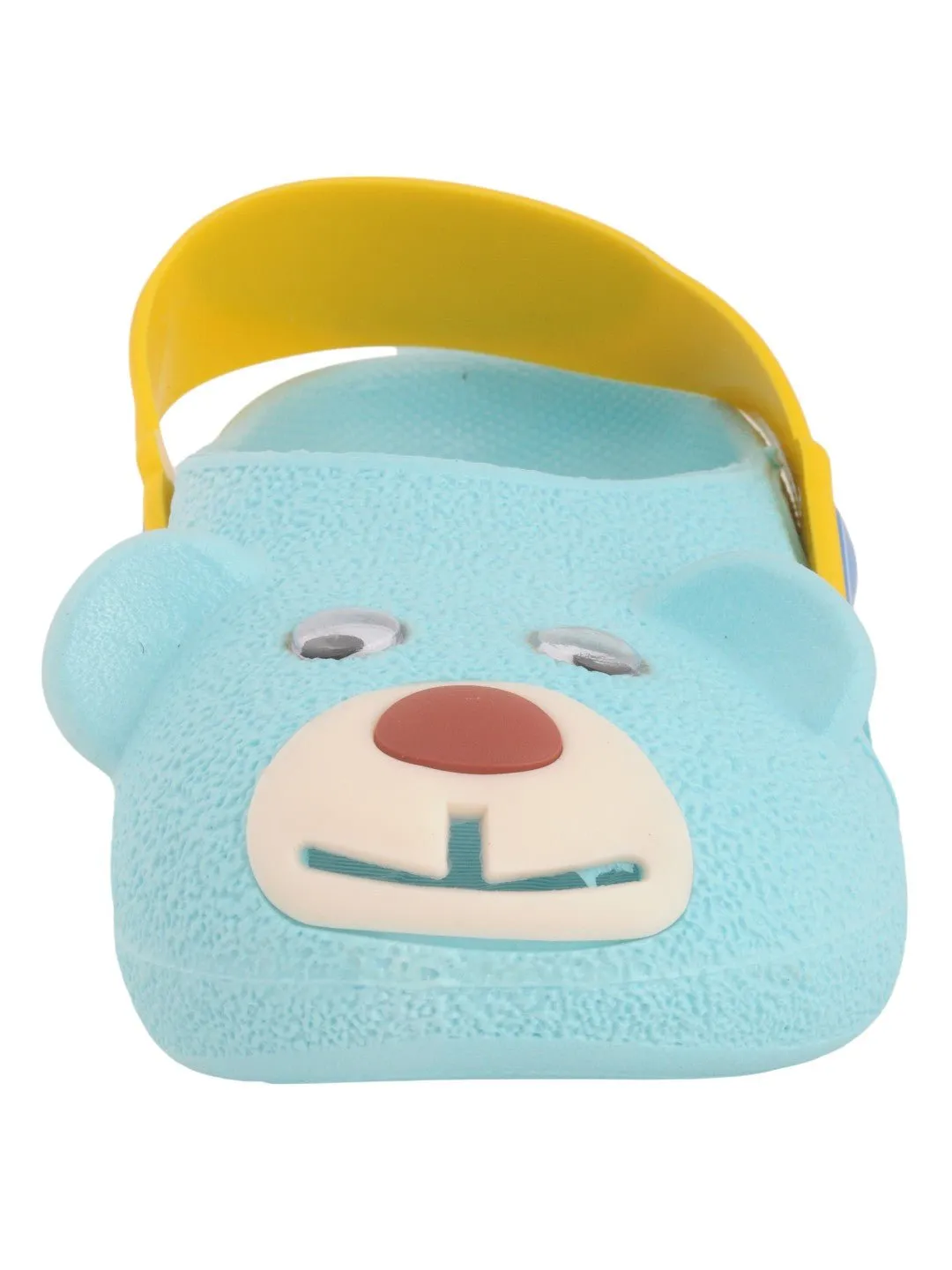 Adorable Bear Face Design Clogs for Boys- Blue