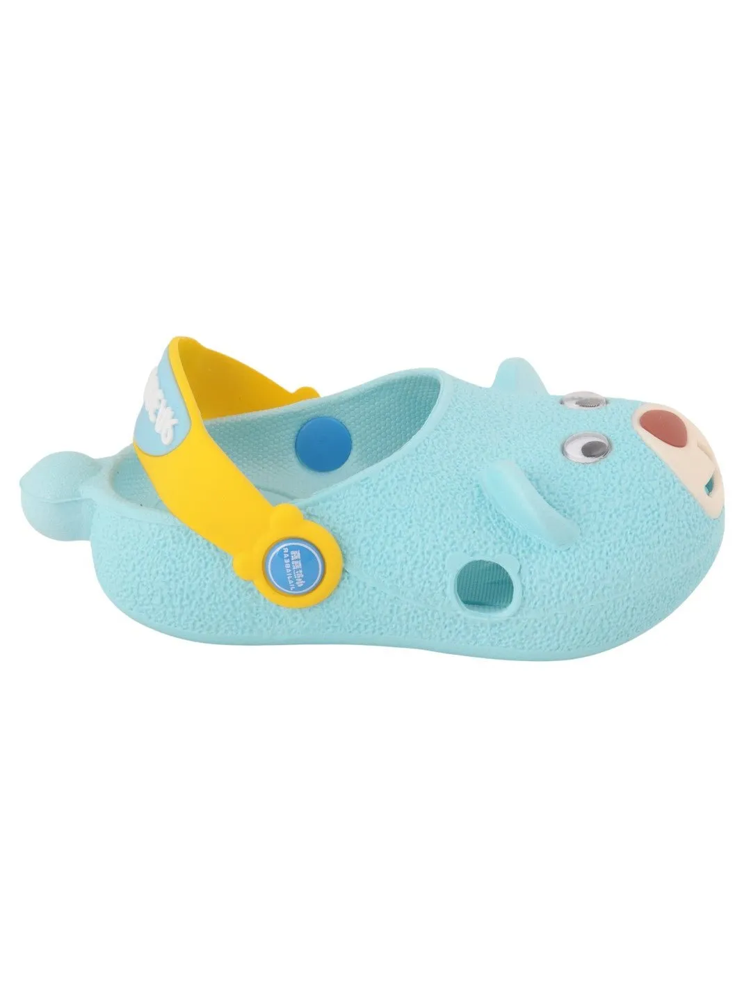 Adorable Bear Face Design Clogs for Boys- Blue