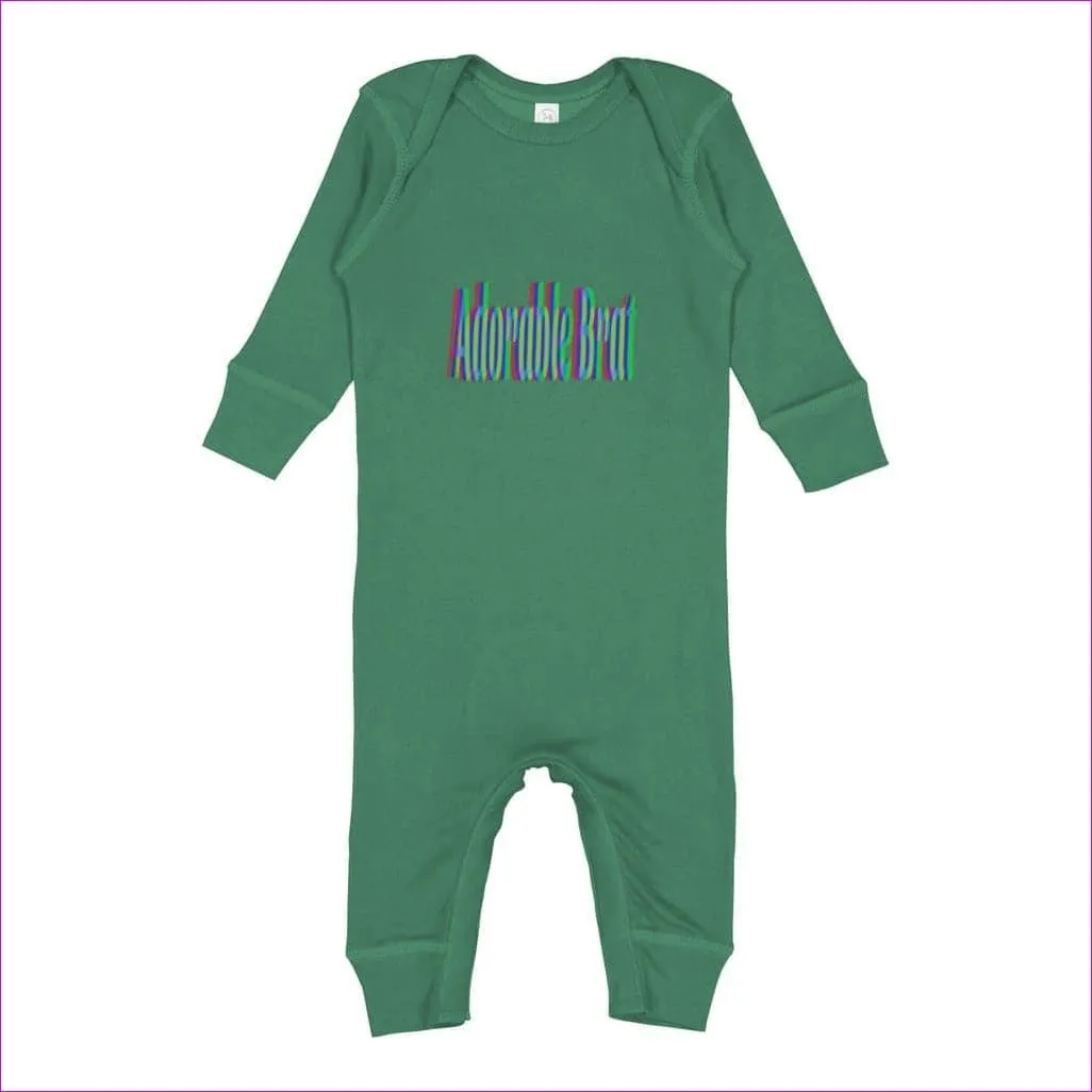 Adorable Brat Infant Long Legged Baby Rib Bodysuit