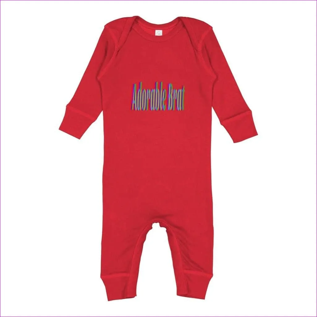 Adorable Brat Infant Long Legged Baby Rib Bodysuit