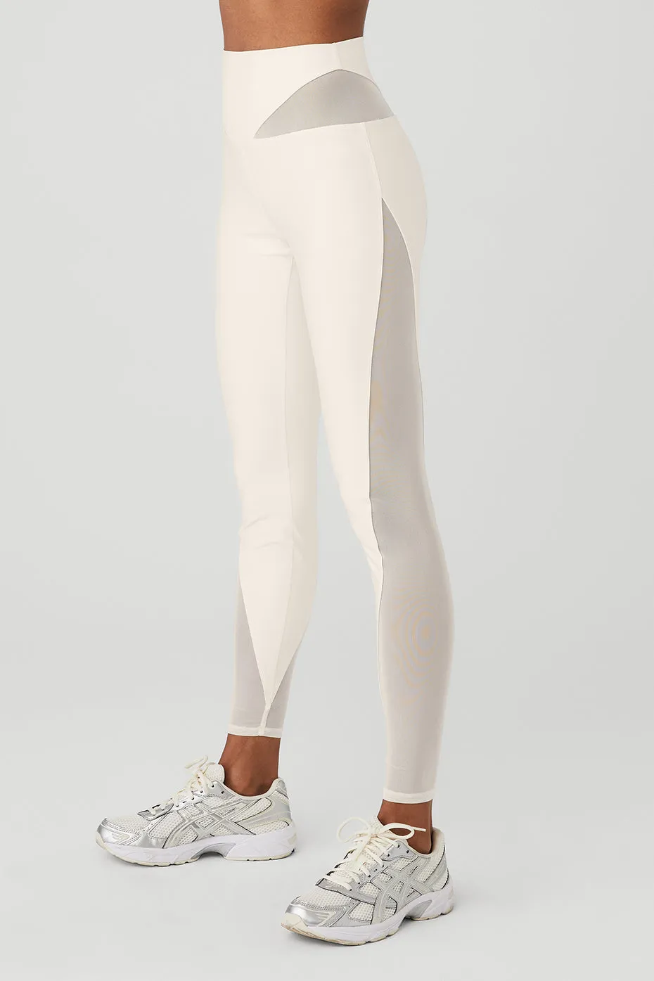 Airlift Mesh High-Waist Allure Legging - Ivory