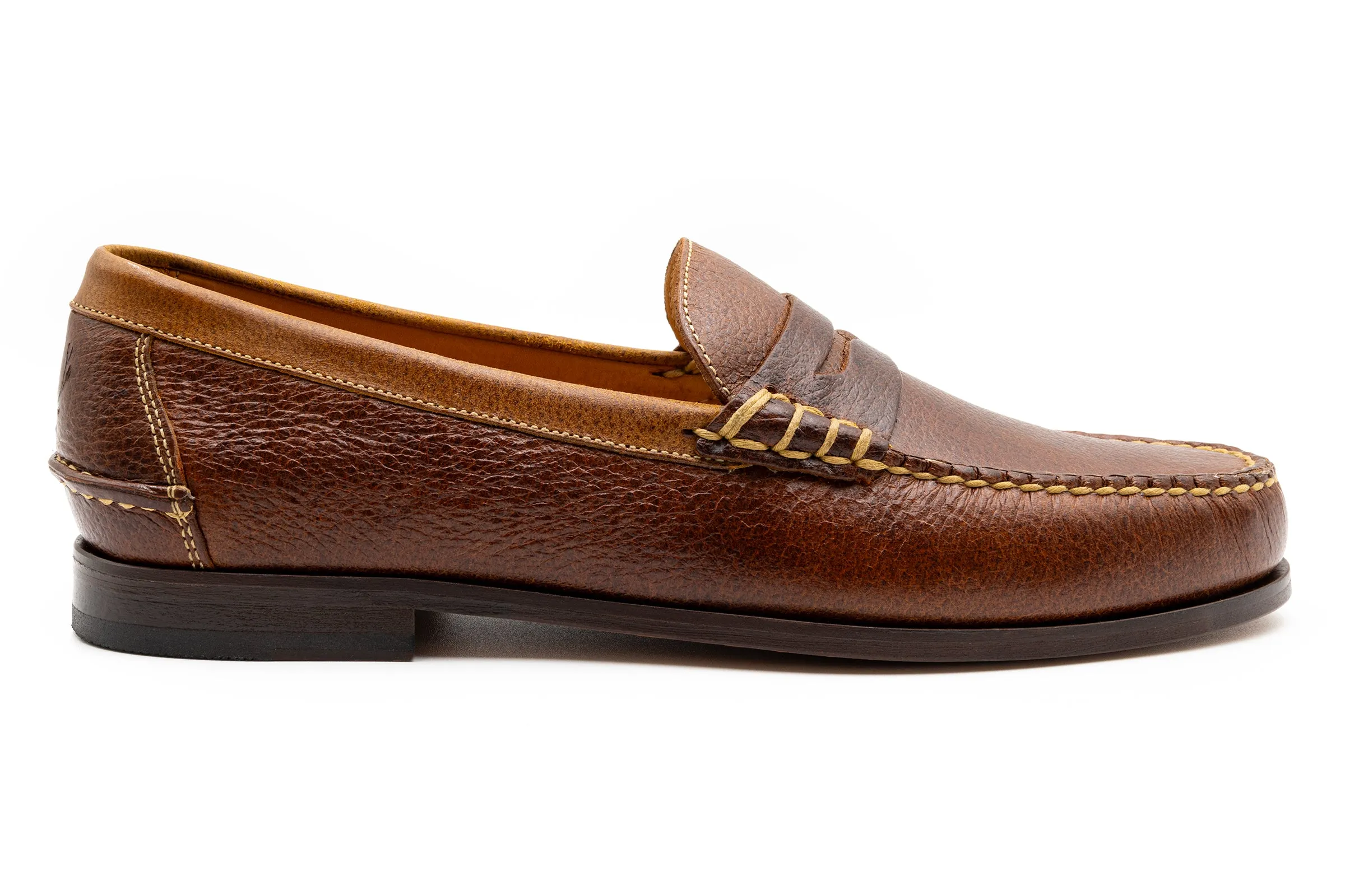 All American Water Buffalo Penny Loafers - Oak