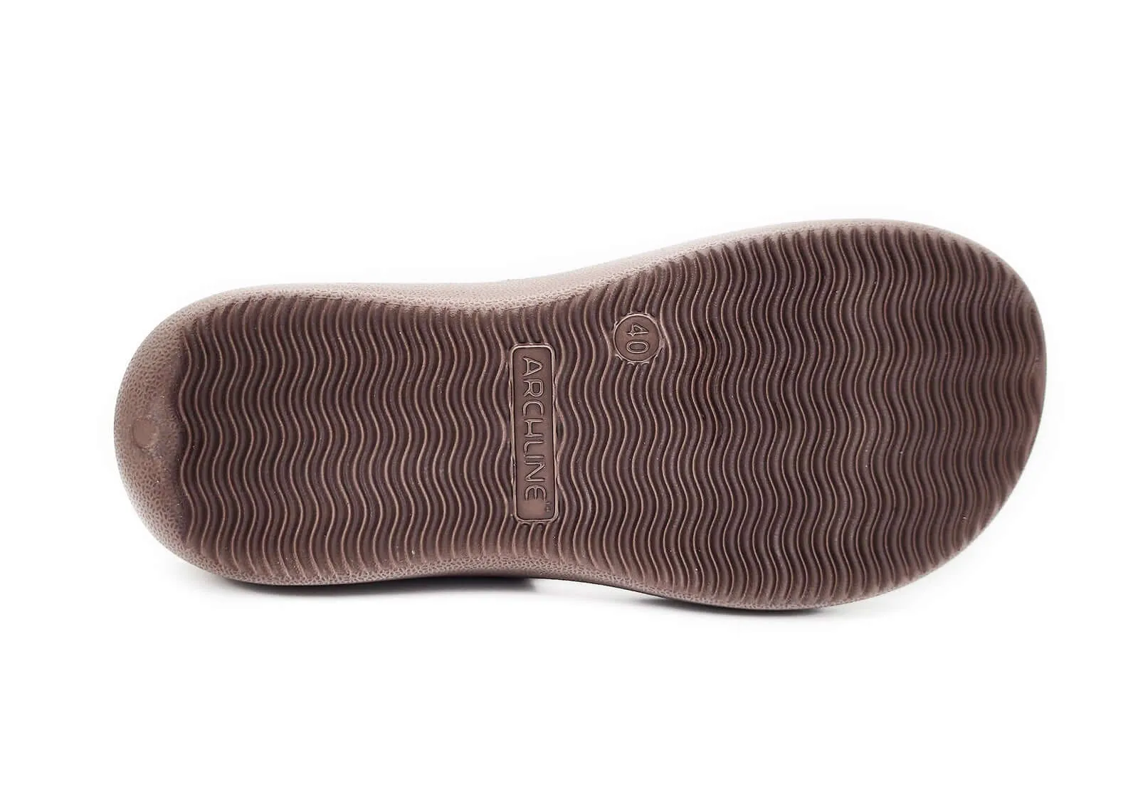 Archline Orthotic Foam Thongs Arch Support Flip Flops Orthopedic Rebound - Brown