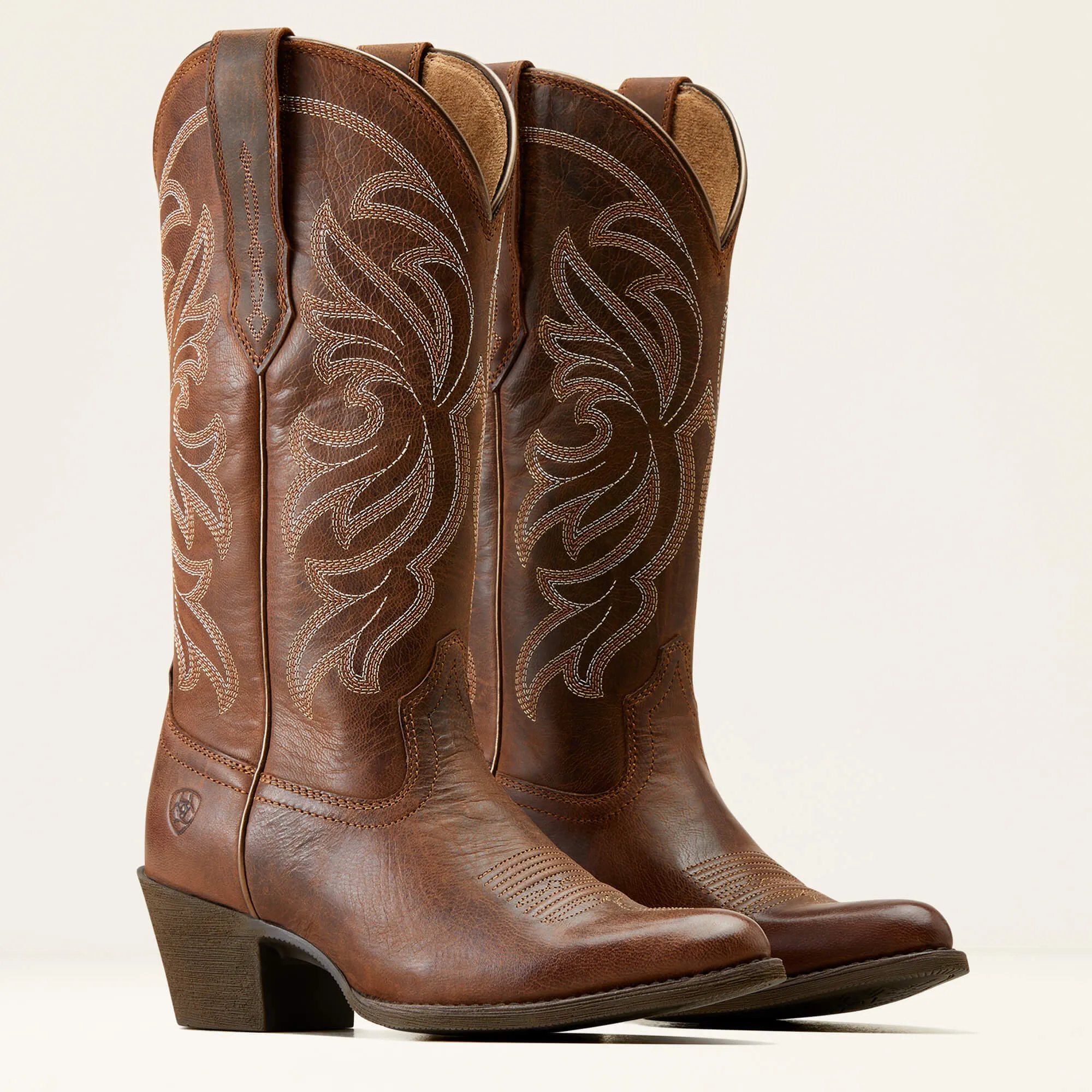 ARIAT Heritage J Toe Stretchfit Western Boots - Womens Cowgirl - Sassy Brown