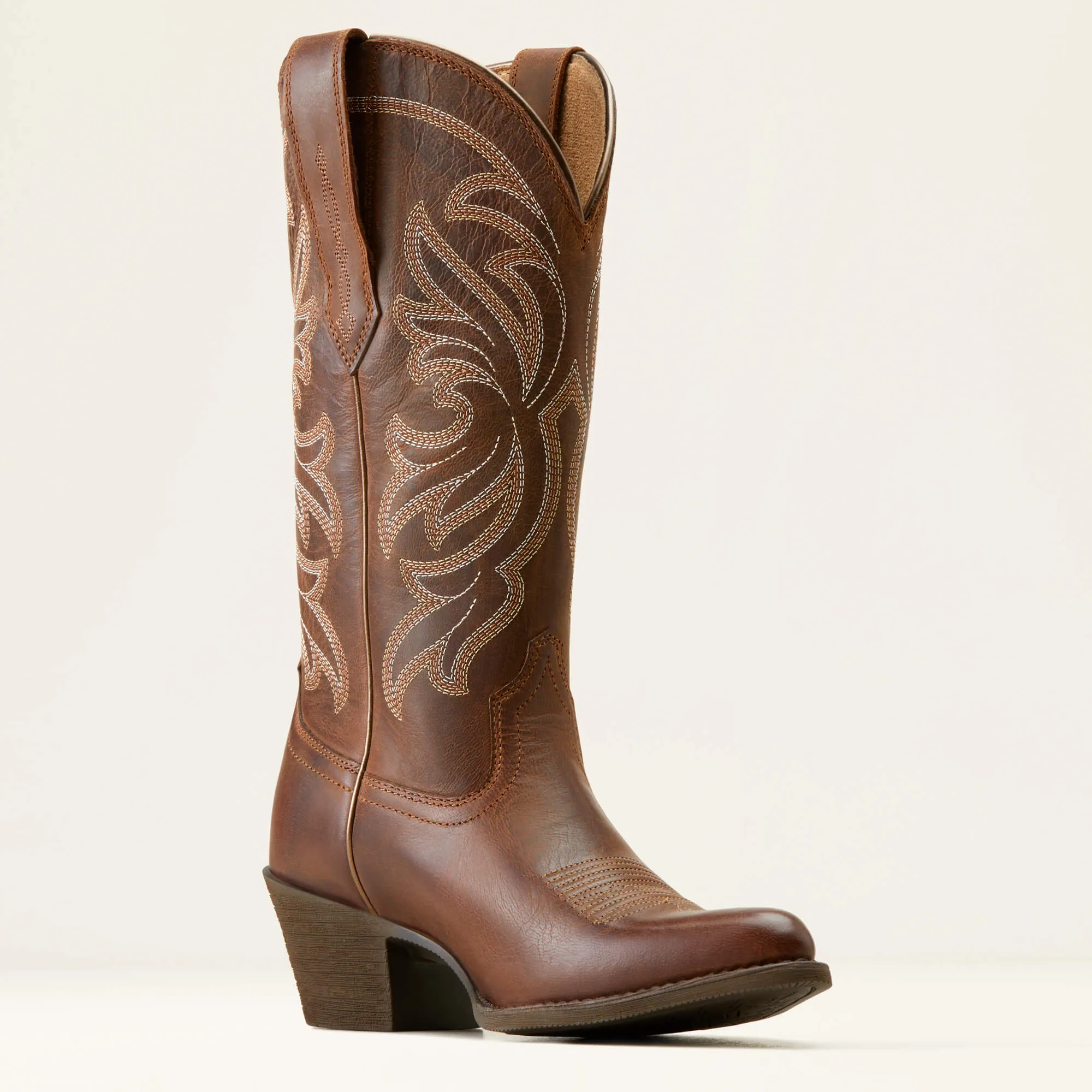 ARIAT Heritage J Toe Stretchfit Western Boots - Womens Cowgirl - Sassy Brown