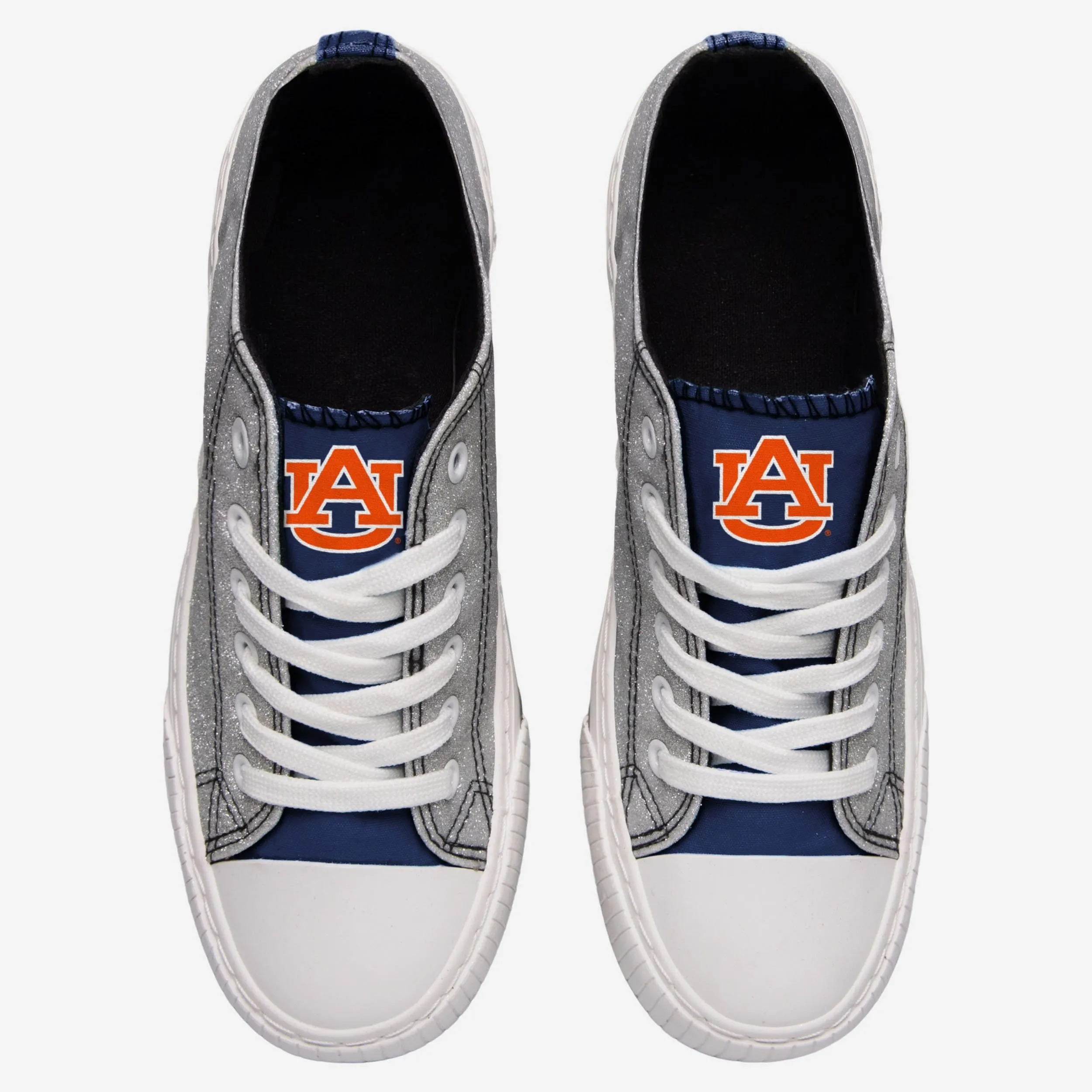 Auburn Tigers Womens Glitter Low Top Canvas Shoe