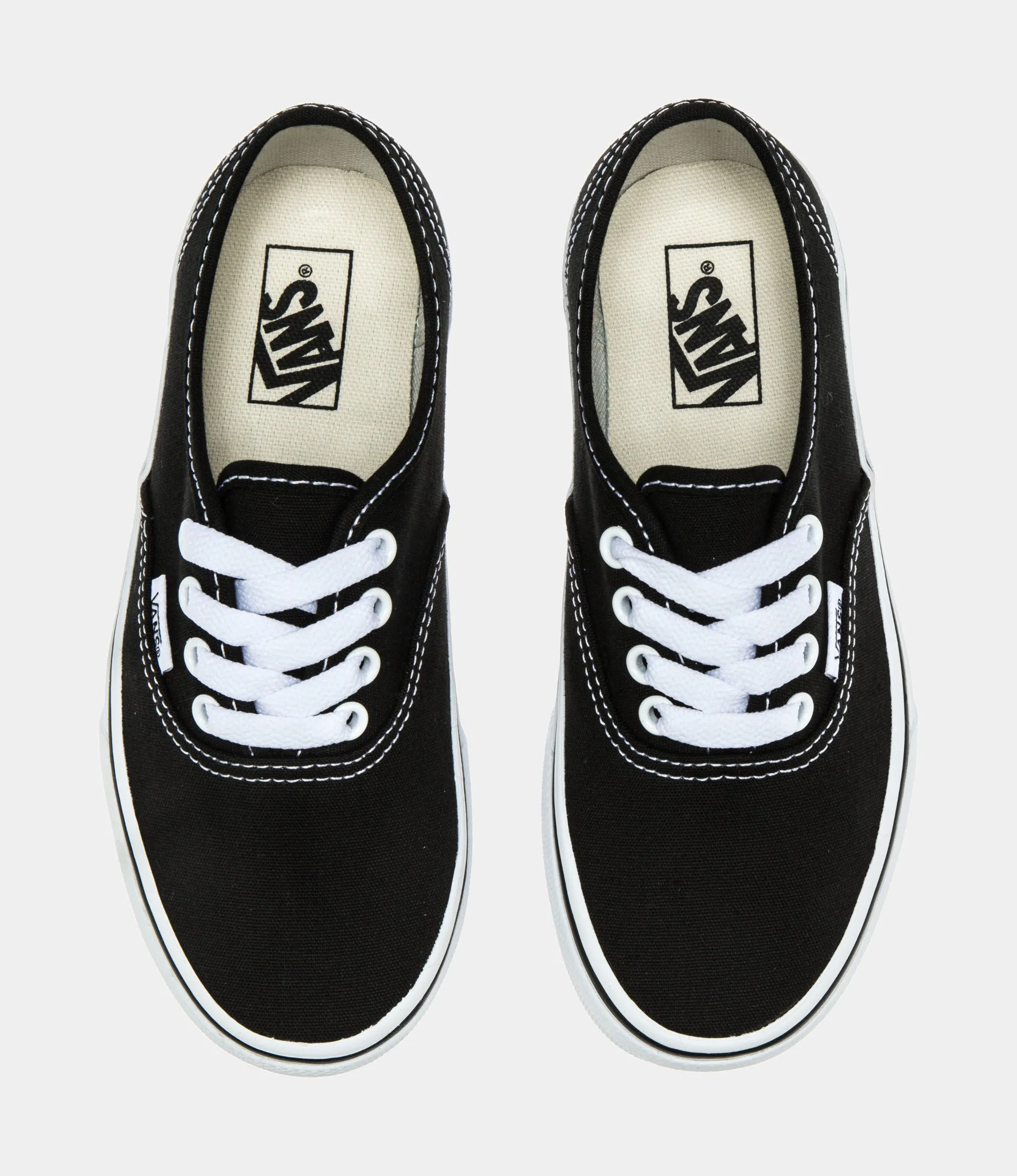 Authentic Low Preschool Lifestyle Shoes (Black/White)