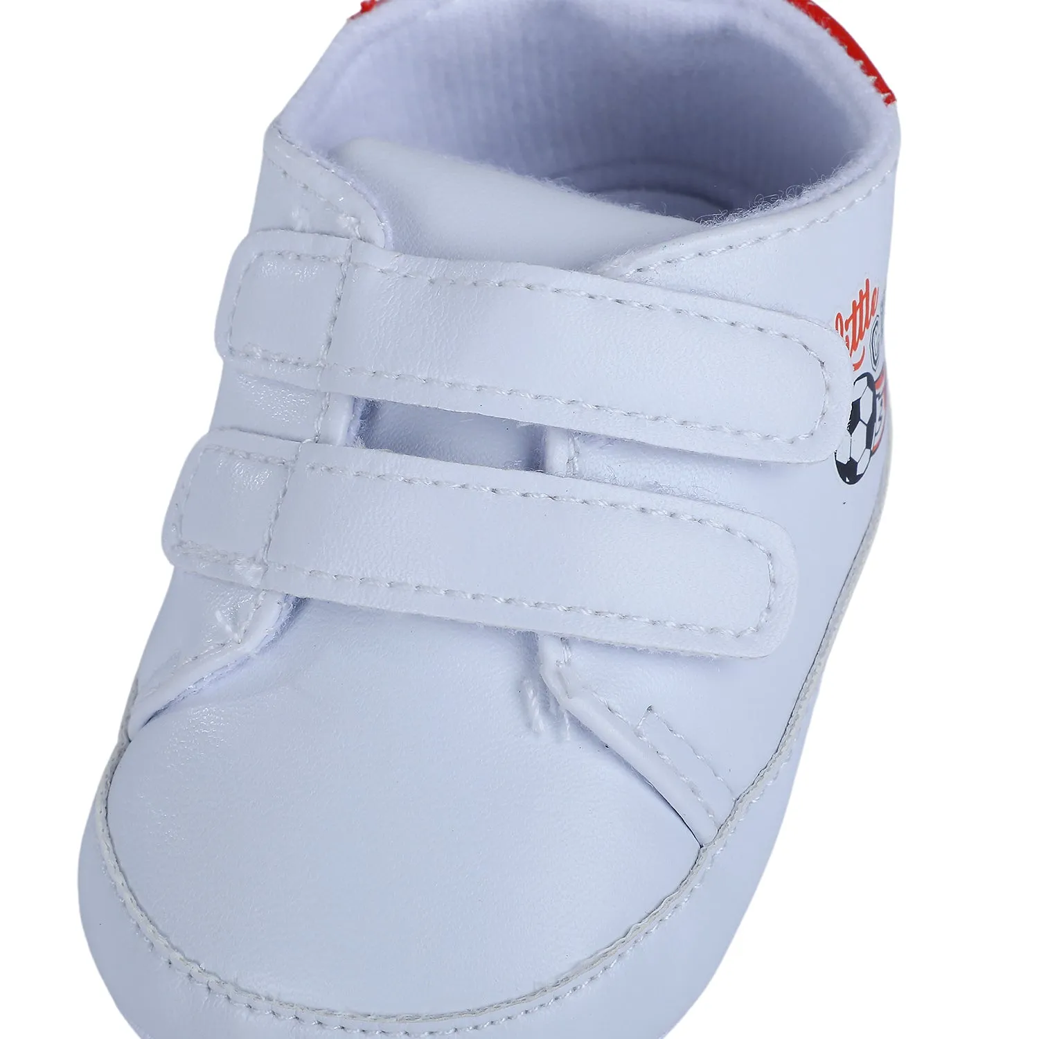 Baby Moo Little Champ Soft Sole Anti-Slip Booties - White