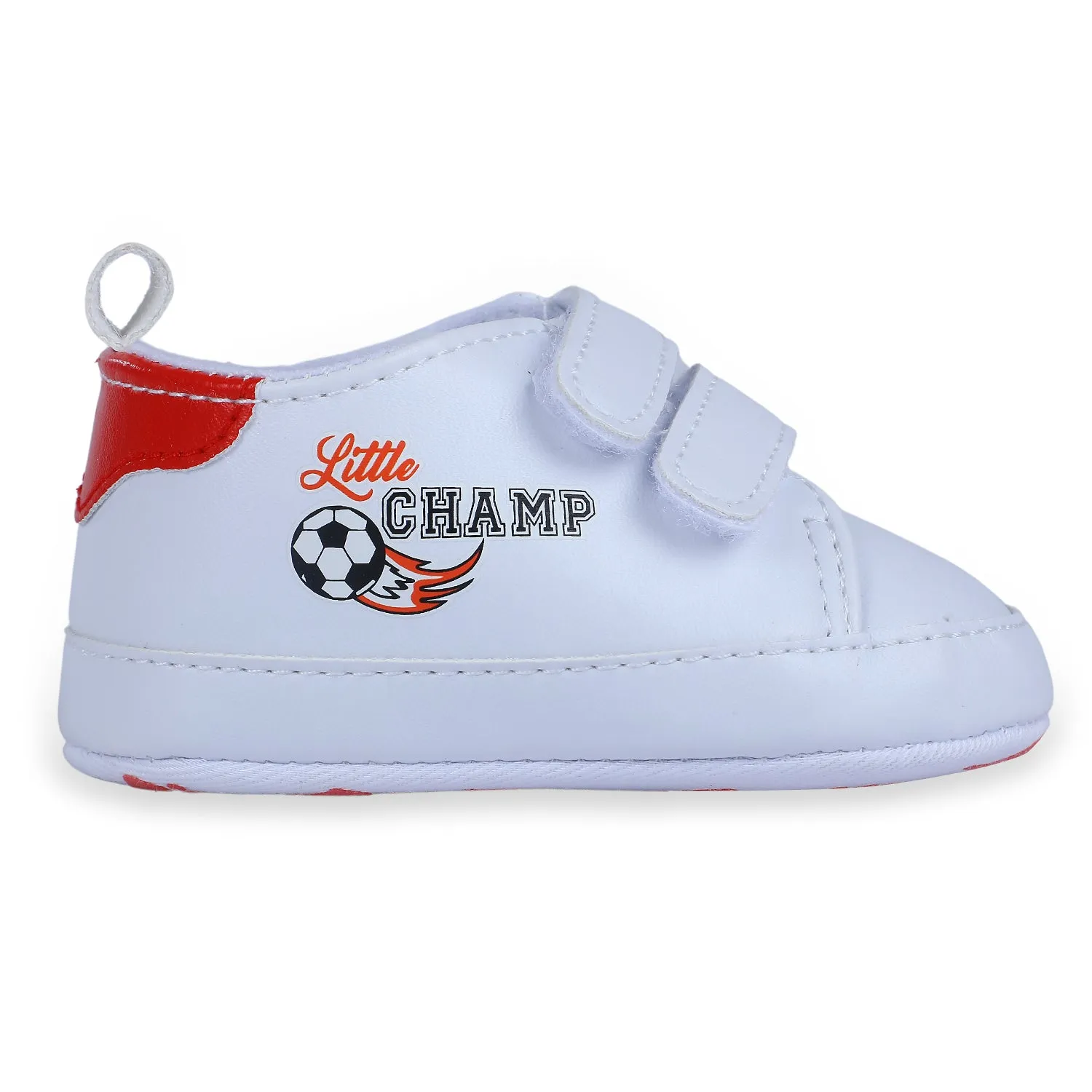 Baby Moo Little Champ Soft Sole Anti-Slip Booties - White