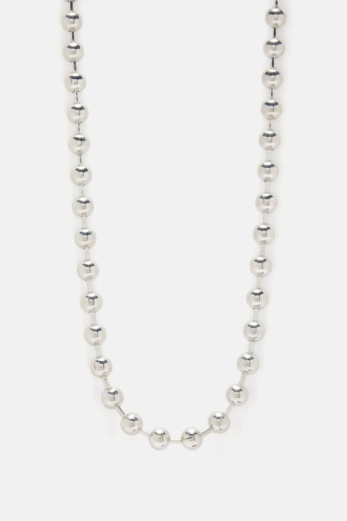 Ball Chain Necklace - Silver