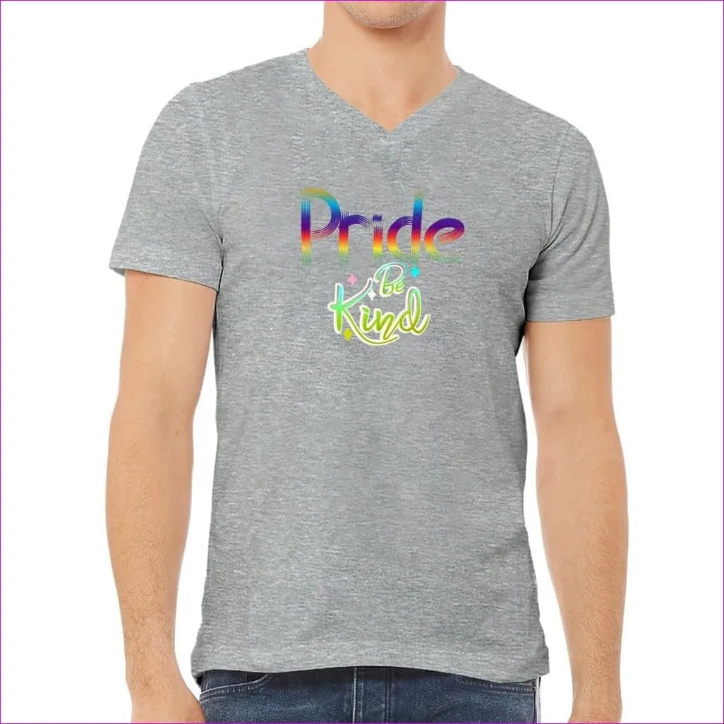 Be Kind Pride Unisex Jersey V-Neck Tee - Ships from The USA